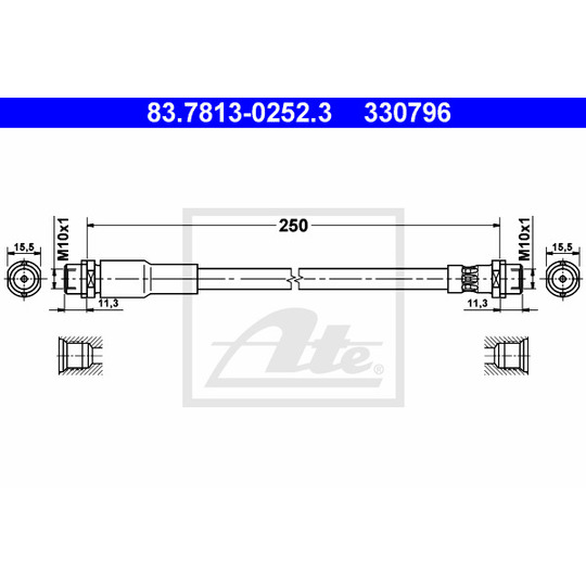 83.7813-0252.3 - Brake Hose 