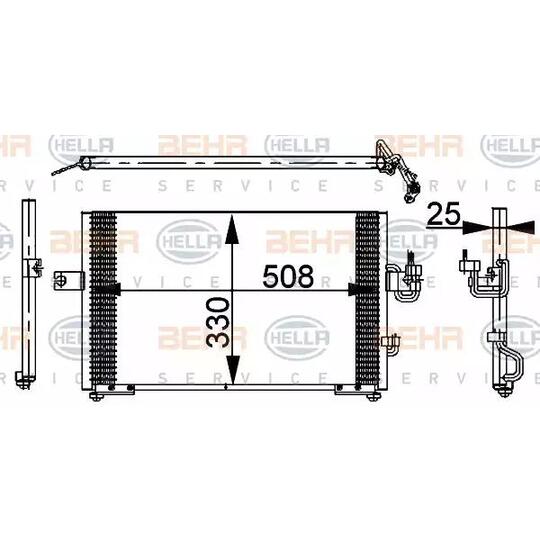 8FC 351 037-271 - Condenser, air conditioning 