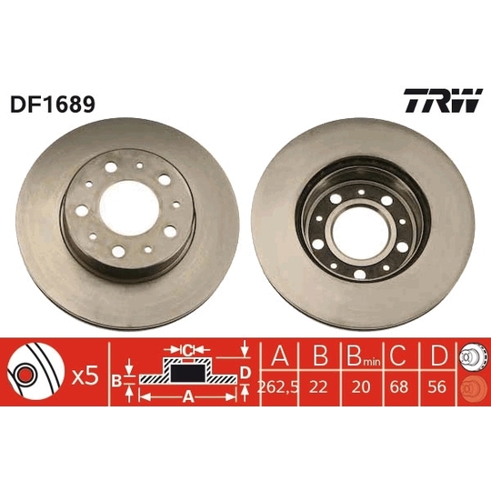 DF1689 - Brake Disc 