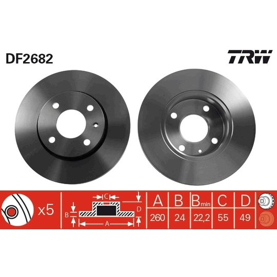 DF2682 - Brake Disc 