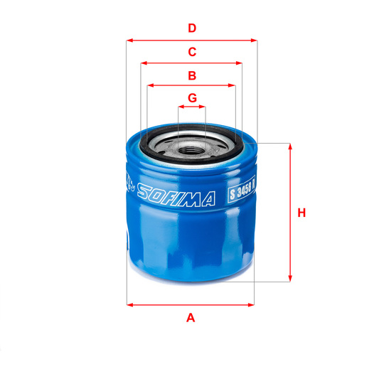 S 3458 R - Oil filter 