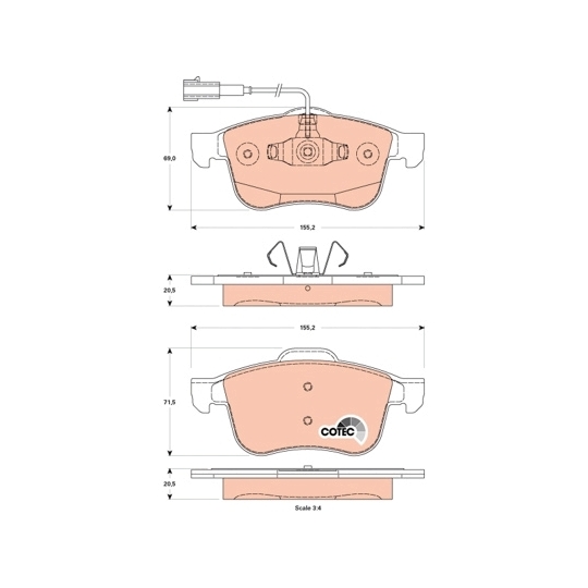 GDB1880 - Brake Pad Set, disc brake 