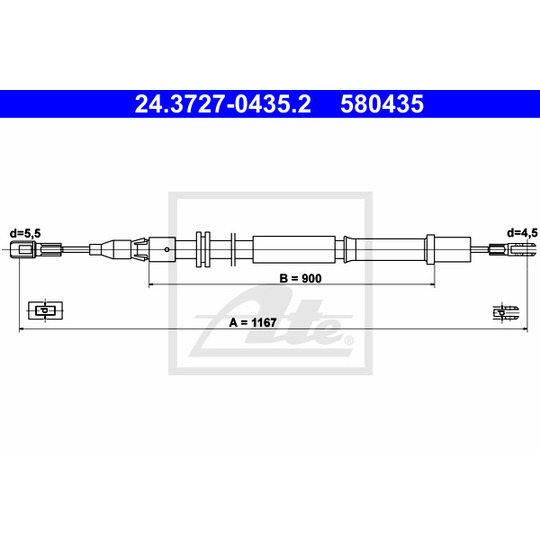 24.3727-0435.2 - Cable, parking brake 