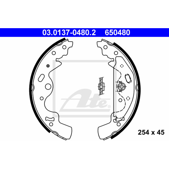 03.0137-0480.2 - Brake Shoe Set 