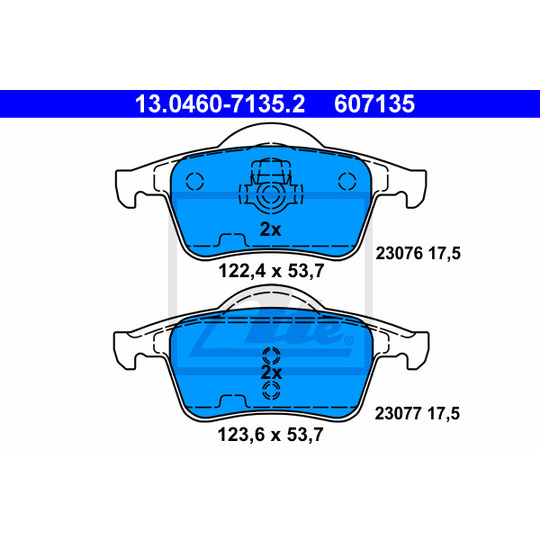 13.0460-7135.2 - Brake Pad Set, disc brake 