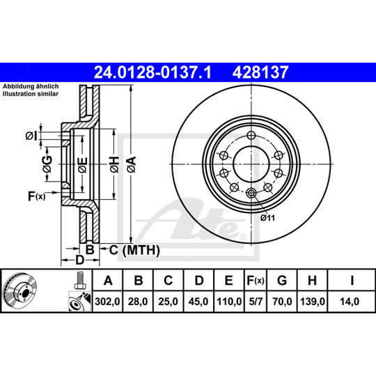 24.0128-0137.1 - Bromsskiva 