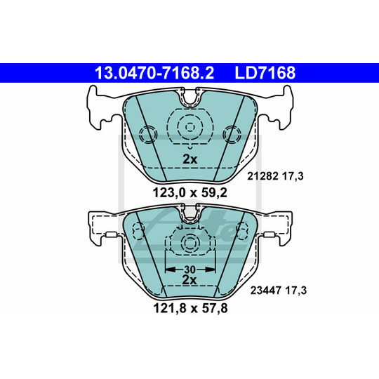 13.0470-7168.2 - Brake Pad Set, disc brake 