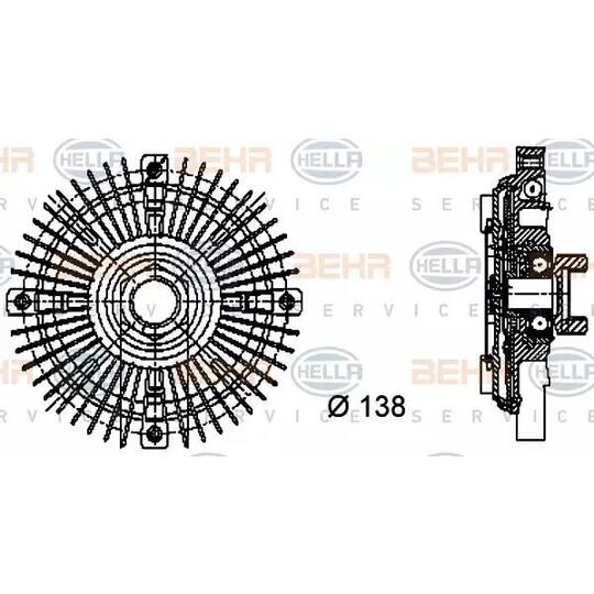 8MV 376 732-201 - Sidur, radiaatoriventilaator 