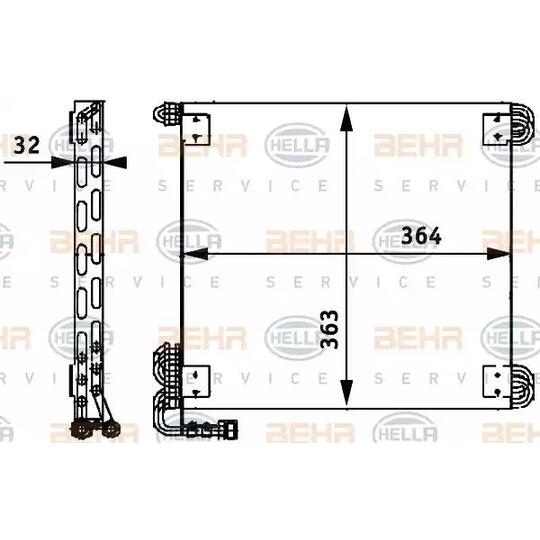 8FC 351 317-471 - Condenser, air conditioning 