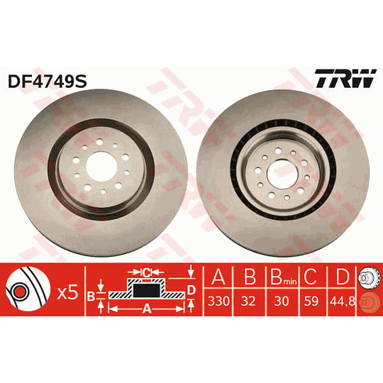 DF4749S - Brake Disc 