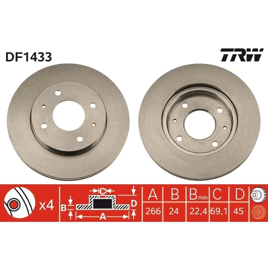 DF1433 - Brake Disc 