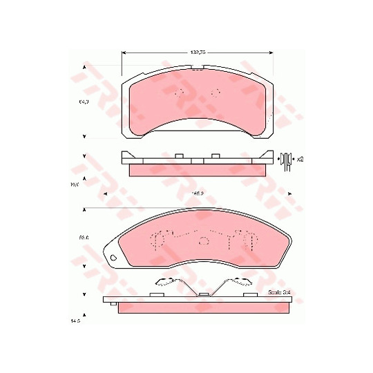 GDB4034 - Brake Pad Set, disc brake 