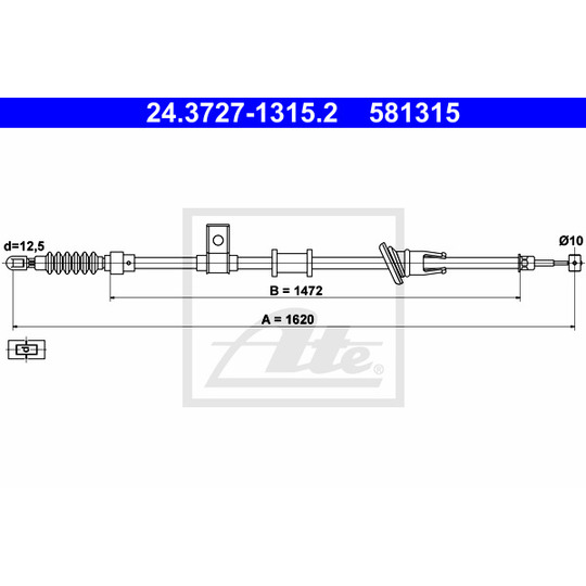 24.3727-1315.2 - Cable, parking brake 