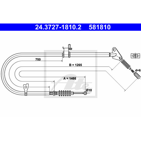 24.3727-1810.2 - Cable, parking brake 