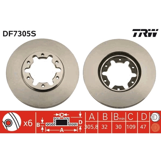 DF7305S - Brake Disc 