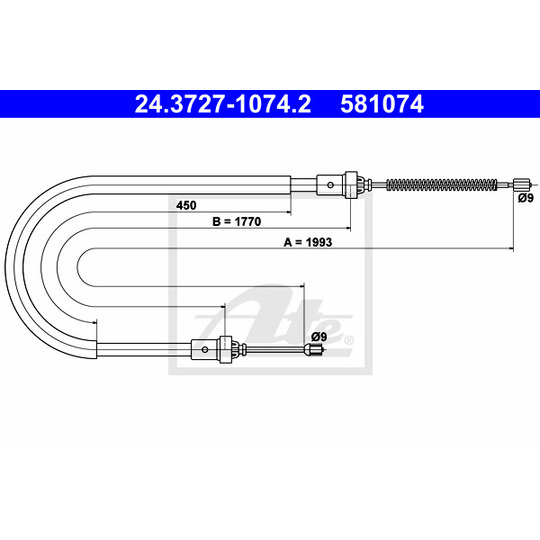 24.3727-1074.2 - Cable, parking brake 