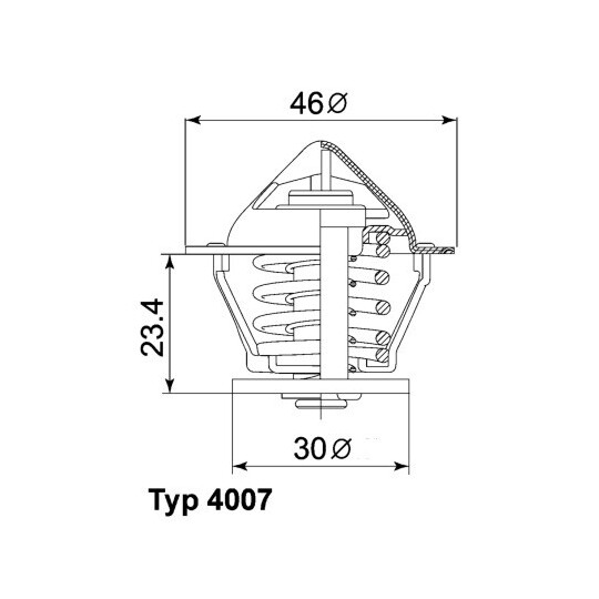 4007.80D - Thermostat, coolant 