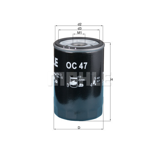 OC 47 OF - Oil filter 