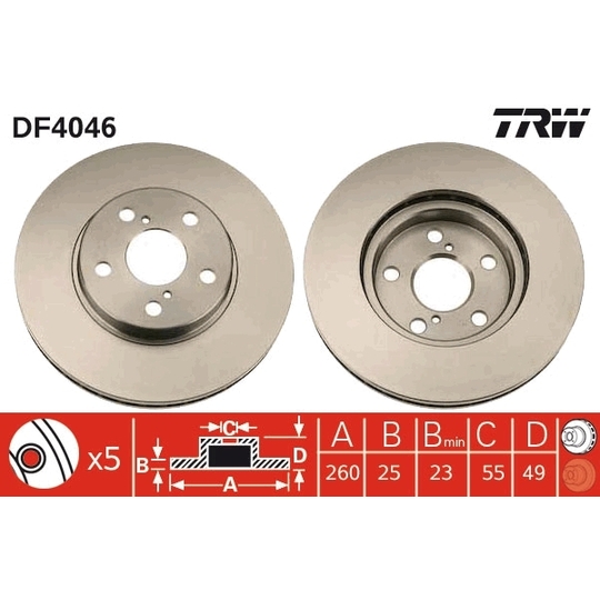 DF4046 - Brake Disc 