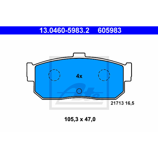 13.0460-5983.2 - Brake Pad Set, disc brake 