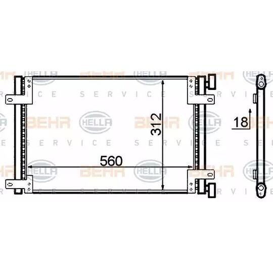 8FC 351 305-411 - Condenser, air conditioning 