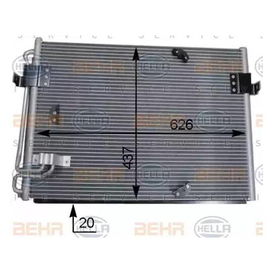 8FC 351 036-151 - Condenser, air conditioning 