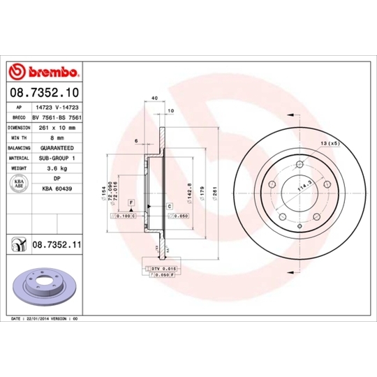 08.7352.10 - Brake Disc 