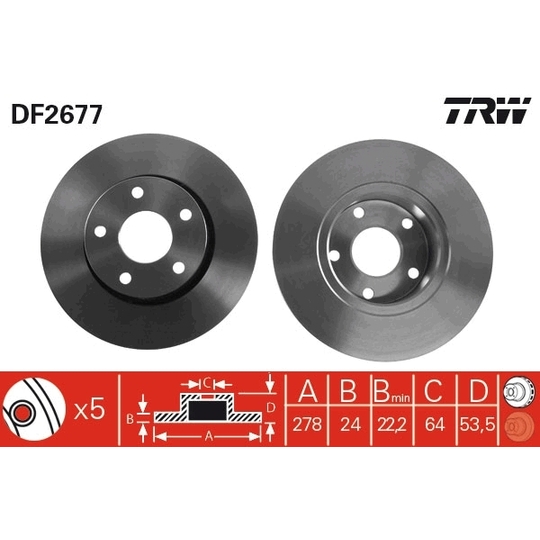 DF2677 - Brake Disc 
