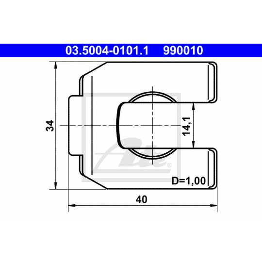 03.5004-0101.1 - Holding Bracket, brake hose 