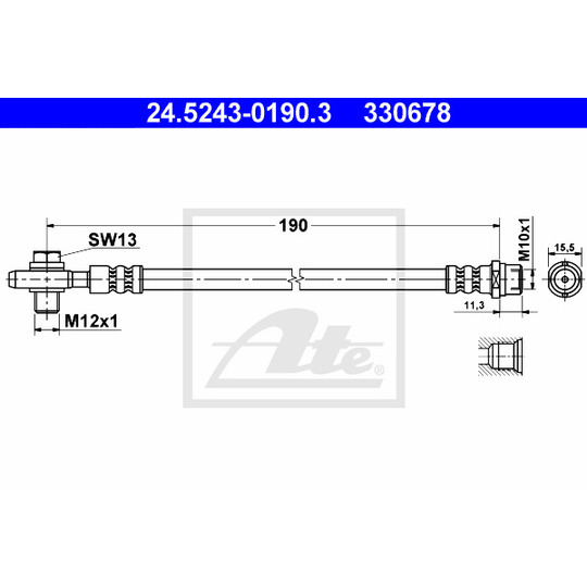 24.5243-0190.3 - Brake Hose 