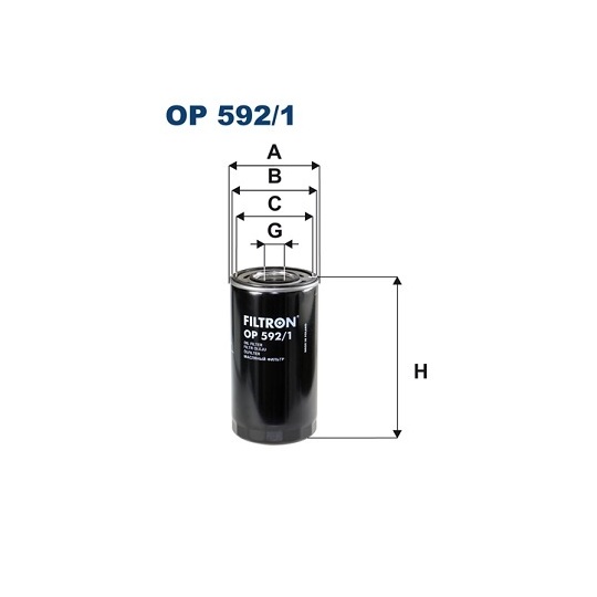OP 592/1 - Oil filter 