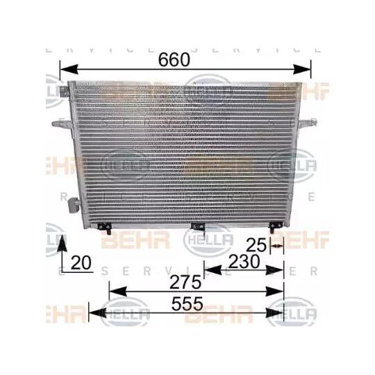 8FC 351 036-251 - Condenser, air conditioning 