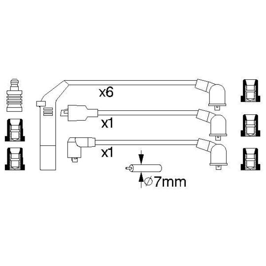 0 986 356 714 - Ignition Cable Kit 