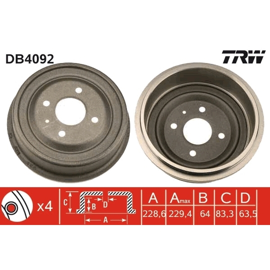 DB4092 - Brake Drum 