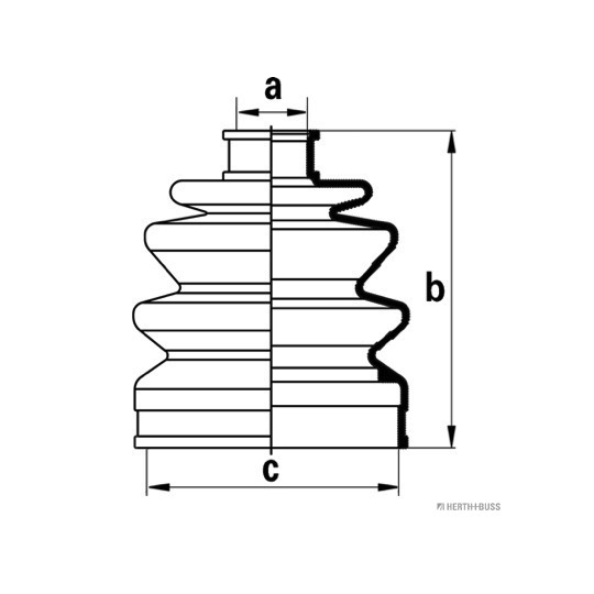 J2860504 - Paljekumisarja, vetoakseli 