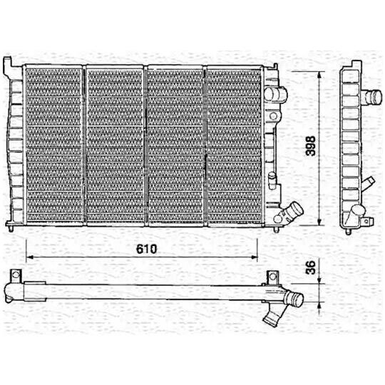 350213313000 - Radiaator, mootorijahutus 