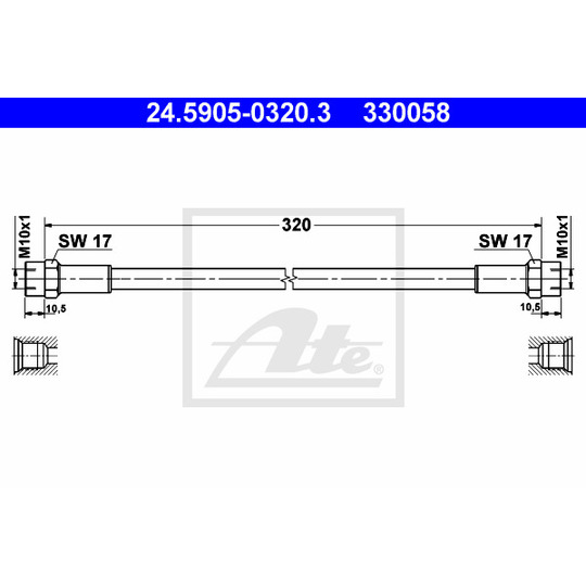 24.5905-0320.3 - Clutch Hose 