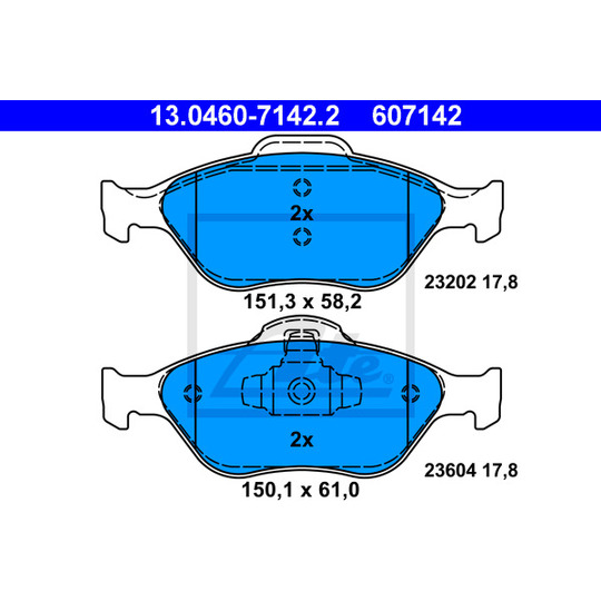 13.0460-7142.2 - Brake Pad Set, disc brake 