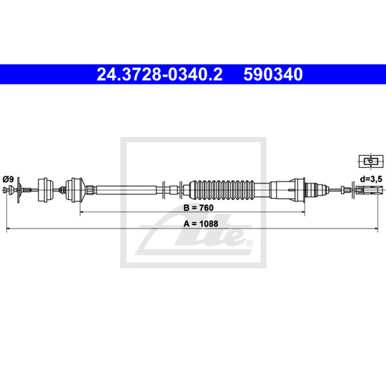 24.3728-0340.2 - Clutch Cable 