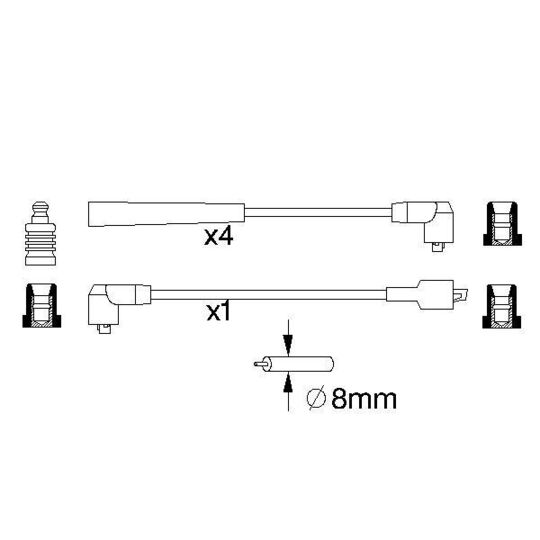 0 986 357 012 - Ignition Cable Kit 