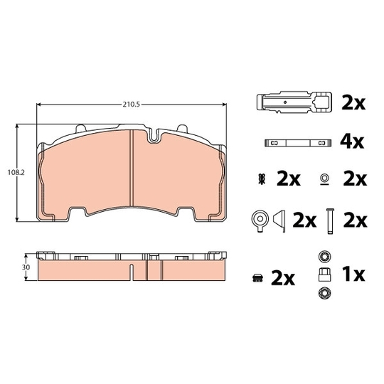 GDB5093 - Brake Pad Set, disc brake 