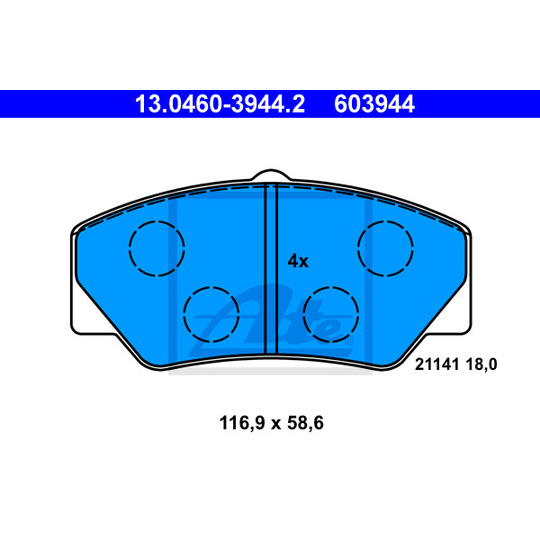13.0460-3944.2 - Brake Pad Set, disc brake 
