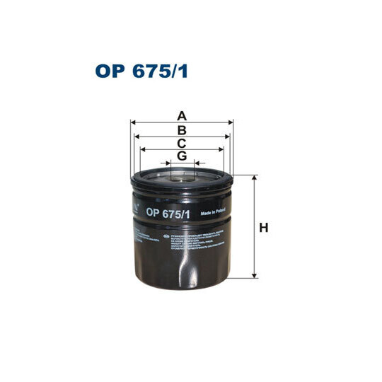 OP 675/1 - Oil filter 