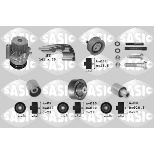 3906002 - Water Pump & Timing Belt Set 