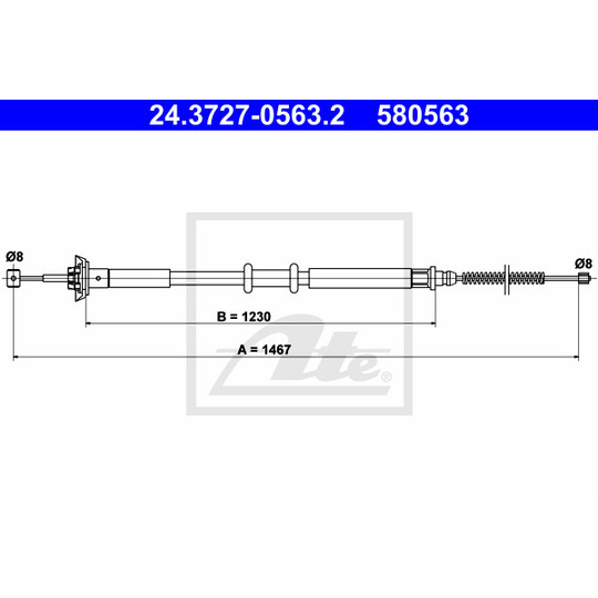 24.3727-0563.2 - Cable, parking brake 