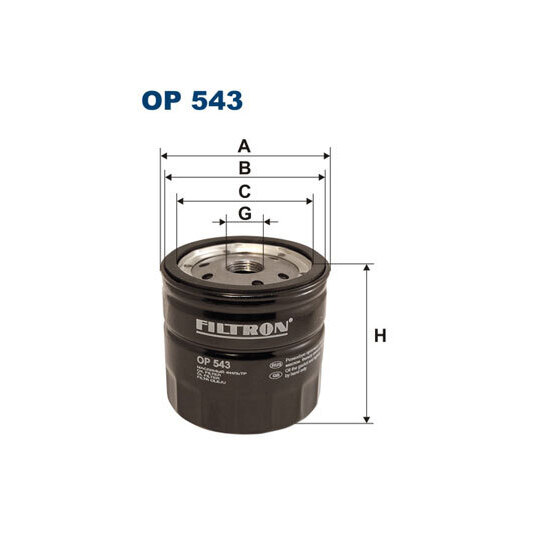 OP 543 - Oil filter 