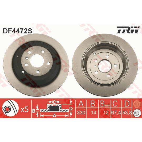 DF4472S - Brake Disc 