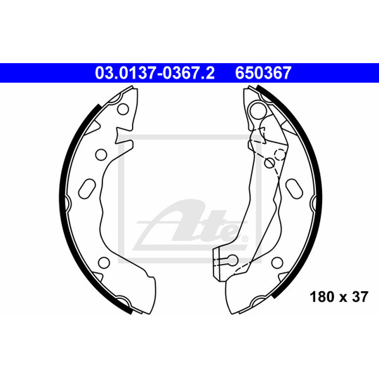 03.0137-0367.2 - Brake Shoe Set 