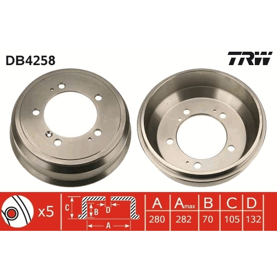 DB4258 - Brake Drum 