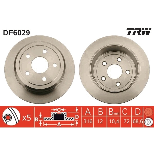 DF6029 - Brake Disc 